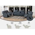 thumbnail image 6 of Hybition 3 Piece Fabric Reclining Living Room Set with Cup Holders Storage Grey, 6 of 8