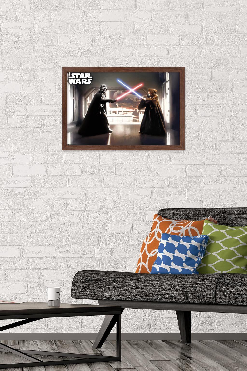 Star Wars: Saga - First Duel Wall Poster, 14.725" x 22.375", Framed