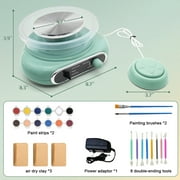 Mini Pottery Wheel Kit, 4.7 Pottery Wheel for Kids Teens & Adults Beginners, Plug-in Motor, 1.32Lb Air Dry Clay, Crafts Kit for Home DIY, Ceramic Work & Art Creation