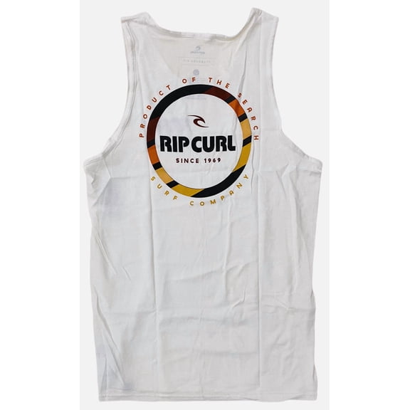 Rip Curl Men's Surf Revival Tank Top Tee T-Shirt (Small, White)
