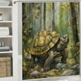 thumbnail image 6 of Orinice  Tropical Turtle Shower Curtain Sets Jungle Forest Animal Bath Curtains Cartoon Bathroom Decor Sets Grommet with Hooks  69x72, 6 of 7