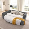 thumbnail image 3 of EPOWP 135'' Cloud Sectional Boneless Couches for Living Room, Modular Sectional Sofa with Deep Seat and Movable Ottoman, Memory Foam Compressed Spineless 5 Seater Sofa for Bedroom Apartment, 3 of 11
