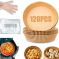 thumbnail image 3 of Air Fryer Liners Set 120Pcs Air Fryer Parchment Paper Liners with 100Pcs Gloves, 3 of 8
