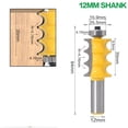 thumbnail image 1 of 1/2In Shank 12Mm 8Mm Triple Bead Column Molding Router Bit Tenon Milling Cutter, 1 of 6