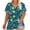 White, variant on Turilly Women's Plus Size Summer Printed Tops V-Neck Short Sleeve Casual T-Shirt