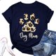 thumbnail image 2 of Gibobby Camisetas Mujer Baratas Manga Corta Tops informales mujer, Camiseta con estampado corto, manga, túnica para perros, camisa, amantes, letras, blusa para(Marina,M), 2 of 4