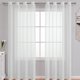 thumbnail image 5 of Cortinas perforadas decorativas, cortinas blancas para ventana, cortinas de gasa para dormitorio, 5 of 6