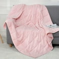 thumbnail image 6 of Teler Weighted Blanket for Adults（48 x 72，20lbs） Cooling Weighted Heavy Blanket,Pink, 6 of 7