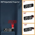 thumbnail image 6 of HoLife 8" Large LED Digital Projector Projection Snooze Alarm Clock Temperature Display, 6 of 16