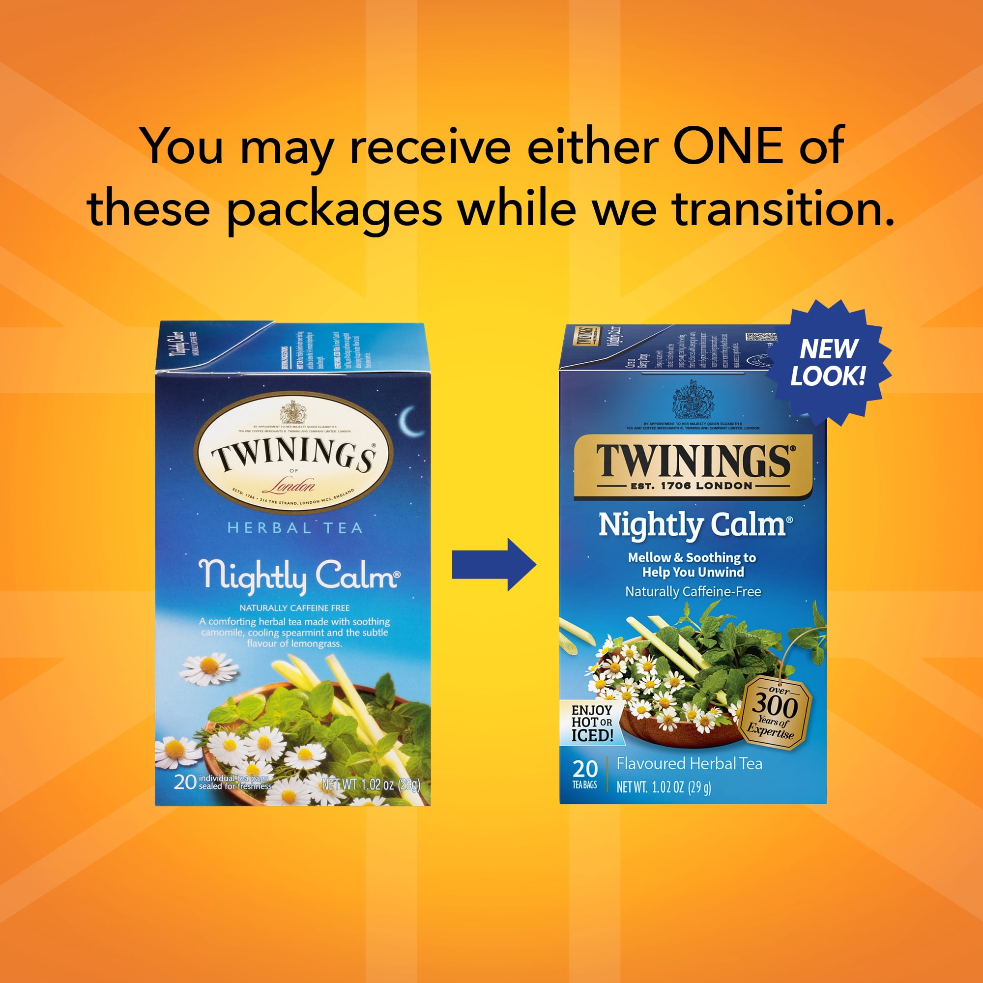 Twinings of London Nightly Calm Herbal Tea Bags, 20 Ct, 1.02 oz