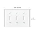 thumbnail image 2 of WIRESTER 3-Gang Toggle Wall Plate/Switch Plate Cover, Dog Paws Black, 2 of 6