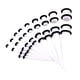 thumbnail image 2 of Kit de 18 dilatadores de orejas acrílicos, dilatadores y túneles cónicos, expansores de oreja Blanco, 2 of 9