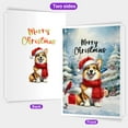thumbnail image 2 of Merry Christmas Corgi Enjoys Woofmas Winter Xmas Holiday 5x7in Folded Greeting Card Welsh Corgi Dog Lover Gifts Idea Single Note Card with Envelope - 02022, 2 of 5