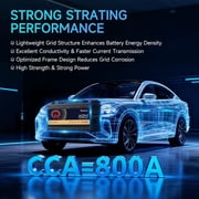 12V 80Ah AGM Car Battery BCI Group 94R H7 800CCA 155RC Deep Cycle Start-Stop Auto Battery