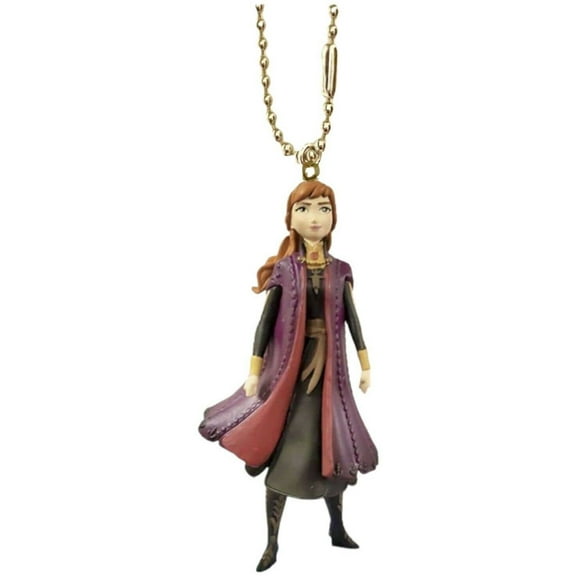Frozen Elsa Sis Anna Keychain Dangler Purplecape PVC Figure Ornament Charm 4”