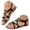 Black, variant on Pandaie Strappy Sandals for Women Comfortable Braided Slip on Flat Sandal Dressy Ankle Strap Casual Thong Flip Flops for Summer Beach Walking Black Size 6.5