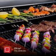 Nexgrill Deluxe 5-Burner Propane BBQ Grill with Side Burner, Stainless Steel Control Panel, Electric Ignition, 60,000 BTUs Output, Gas Grill Perfect for Outdoor Gatherings - 720-1046A