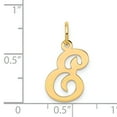 thumbnail image 5 of 14K Gold Polished Fancy Initial Letter E Charm Pendant, 5 of 5