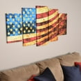 thumbnail image 2 of DESIGN ART God Bless America Flag' Canvas Art Set 32 in. wide x 16 in. high - 1 Panel, 2 of 5
