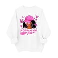 thumbnail image 2 of Uootdi Breast Cancer Awareness Womens Sweatshirt Crew Neck Long Sleeve Cool Girl Print Oversized Womens Tops, 2 of 5