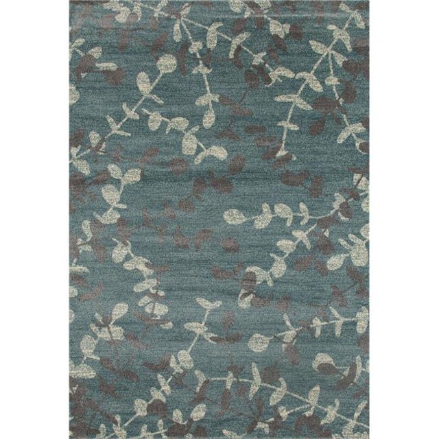 Art Carpet 24842 2 x 4 ft. Milan Collection Eucalyptus Woven Area Rug, Aqua
