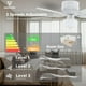 thumbnail image 4 of Ventilador de Techo Empotrado de 42" Ventilador de Techo Tradicional Blanco Mate con Cadena de Luz y Tracción - Diseño de Perfil Bajo - Uso en Interiores, 4 of 7