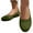 Army Green, variant on Tawop Running Shoes for Women Slip On Walking Work Casual Flat Round Toe Retro Knit Army Green Size 5.5