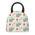 thumbnail image 3 of XMXT Reusable Lunch Bag Women, Cute Calculator Pattern Large Lunchbox Insulated Lunch Box for Work School, Multicolor, 3 of 9