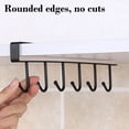 thumbnail image 4 of Avdolw Kitchen Cabinet Hook Wardrobe Rack, Non-Drilling Iron Storage Shelf, Multi-Functional Organizer for Utensils & Clothes, Space-Saving, White, 4 of 6