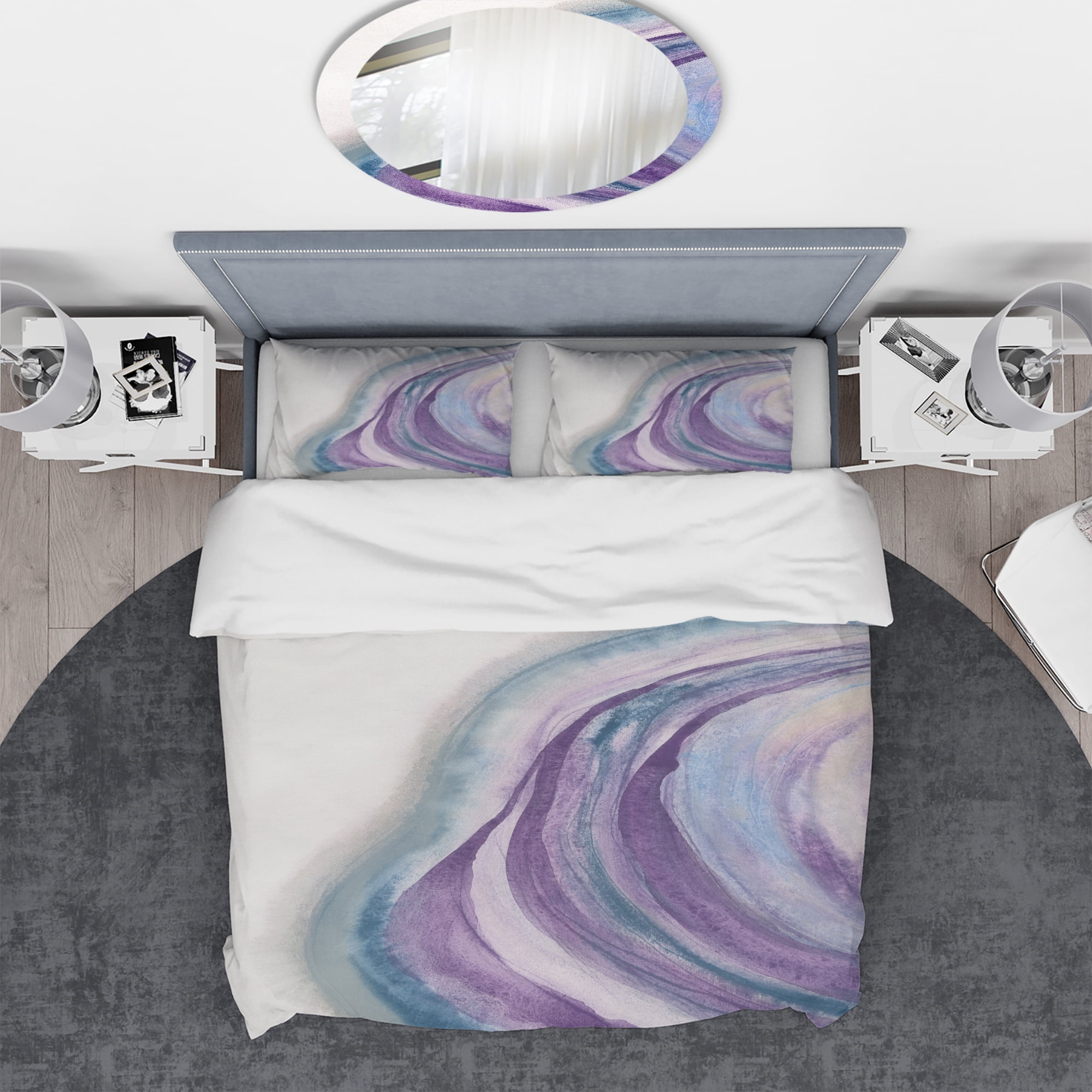Designart 'Watercolor Geode II' Geometric Duvet Cover Set