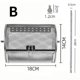 thumbnail image 1 of Cesta giratoria de acero inoxidable para parrilla ZJT250124491 | Varilla para asar alitas de pollo con mecanismo de cuerda automática de 360° | Malla de acero inoxidable 304 de grado alimenti, 1 of 5