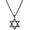Black, variant on Stainless Steel Star of David Pendant Necklace