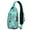 Turquoise Christmas Tree, variant on Sling Backpack,Turquoise Christmas Tree Pattern Crossbody Bag with Water Bottle Holder,Waterproof Sling Bag for Men/Women with Chest Phone Holder for Hiking,Travel