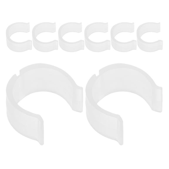 OULII 10Pcs Transparent Curtain Rod Fixator Brackets for Interior Ceiling Mount