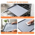thumbnail image 5 of OTHER LOVE 22"x14" Silicone Pet Food Mat, Waterproof Non-Slip Dog Cat Bowl Mat with Raised Edge, Gray, 5 of 9