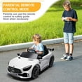 thumbnail image 4 of Winado 12V Kids Ride On Car for Toddlers, Licensed Mercedes Benz AMG GTR, Powered Electric Vehicle with 2.4G Remote Control, White, 4 of 9
