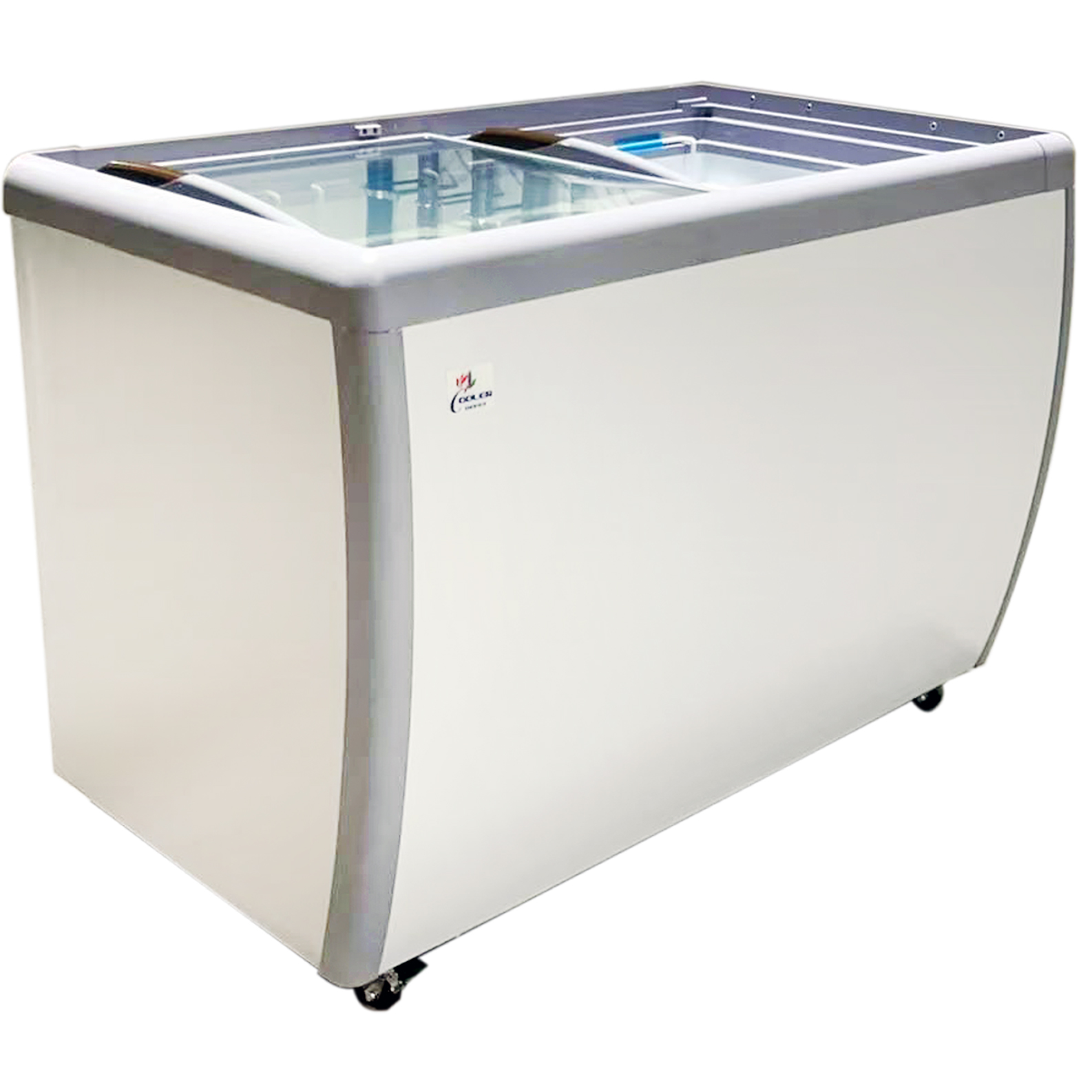49" NSF Ice Cream Dipping Cabinet Freezer with Sliding Glass Top, 14-Tub Capacity (8 Display + 6 Storage), Commercial Ice Cream Freezer