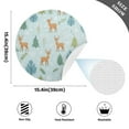 thumbnail image 3 of 15 Inch Round Grid Plate Mats Heat Non-Slip Resistant PVC Placemats for Kitchen Dining Table Decor Deer and Pine Trees Pattern 4PCS, 3 of 5