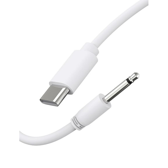 Bicmice USB Type C DC Charging Cable 2.5mm DC Charger Cord 2.6Ft Replacement for Massager-1 Pack(White)
