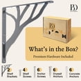 thumbnail image 3 of Juego de 2 soportes de estantería Balin Designs, diseño rústico, árbol cromado, 30 cm, 3 of 7