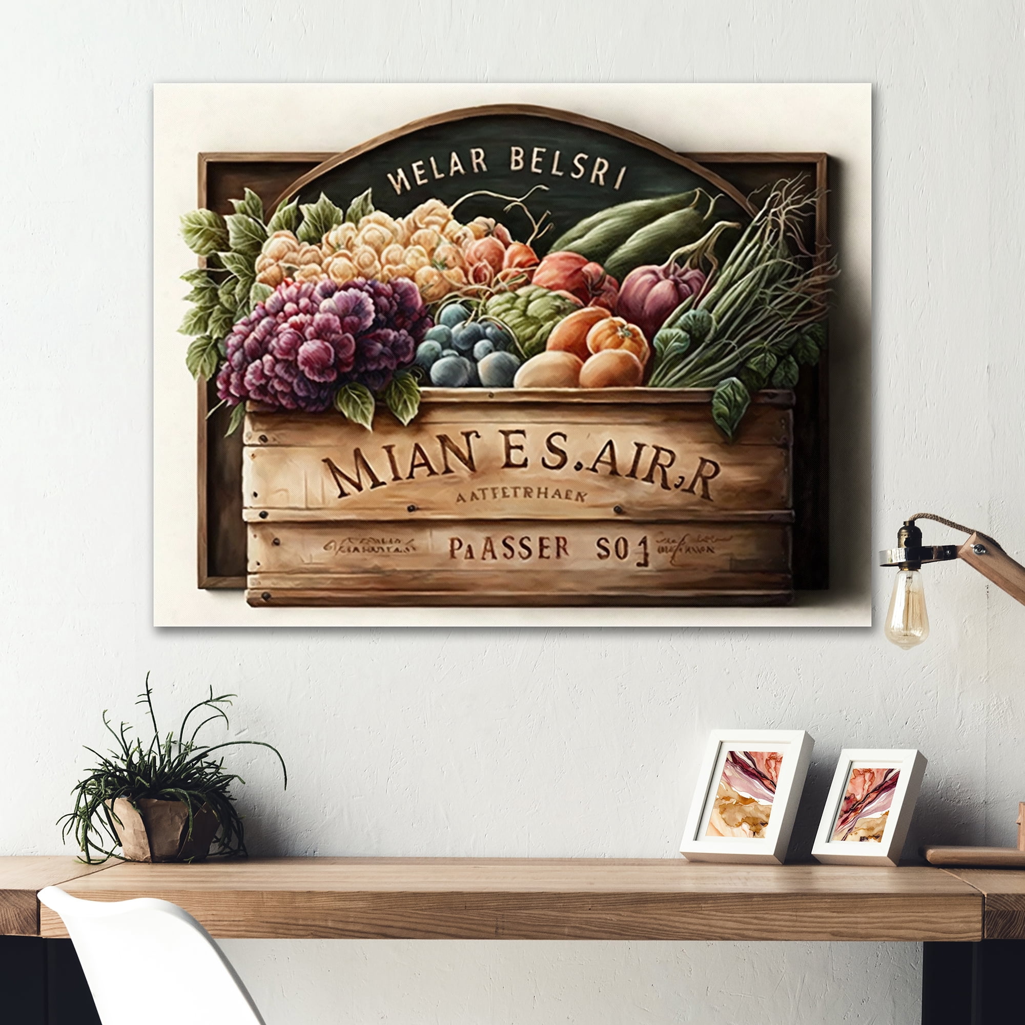 Designart Fruit In Basket IV Canvas Wall Art