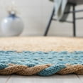 thumbnail image 4 of SAFAVIEH Natural Fiber Cirino Bordered Area Rug, Natural/Blue, 4' x 6' Oval, 4 of 8