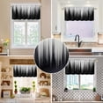 thumbnail image 5 of Black and Grey Window Curtains for Kitchen Small Silver White Ombre Mens Gothic Art Two Tone Gradient Abstract Trendy Living Room Bedroom Window Drape Treatment Valance, 52" W x 18" L, Modern, 5 of 6