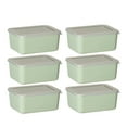 thumbnail image 2 of Youkk Stackable Storage Containers - Retain Freshness Stackable Easy Organization Odorless Food Container Green 6 pcs, 2 of 6