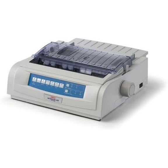 Oki MICROLINE 420 Dot Matrix Printer, 9-Pin, 240 x 216 DPI, 570 cps, Parallel/USB, Black, - 91909701