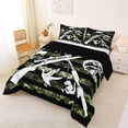 thumbnail image 2 of Erosebridal Teens Camo American Flag Full Size Comforter Sets 3 Pieces,Adults Fishing And Hunting Mallard Duck Big Bass Fish Bedding Sets,Black Reversible, 2 of 6
