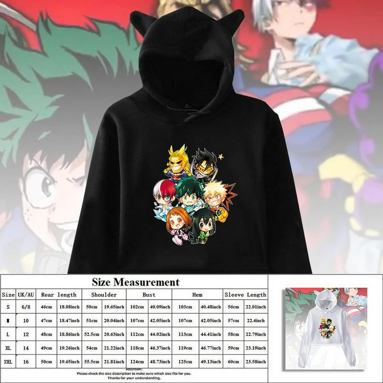 My hero academia crop top clearance hoodie