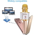 thumbnail image 3 of Karaoke Wireless Microphone Bluetooth, 3 in 1 Multi-Function Handheld Karaoke Machine for Kids, Portable Mic Speaker Home, Party Singing - Light Gold, 3 of 5