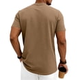 thumbnail image 5 of XAOFW Summer Casual Solid Color T Shirts For Man Stretch Relaxed Fit Round Neck Short Sleeve Tees Holiday Party Versatile Tops, 5 of 7