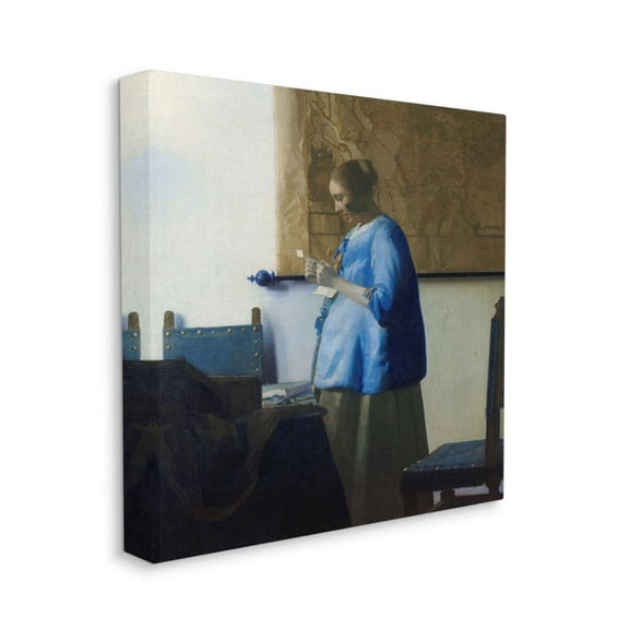 Stupell Home Décor Reading the Letter Classical Painting Canvas Wall Art by Johannes Vermeer